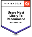 g2 Users mostly like to recommend badge - hexrate